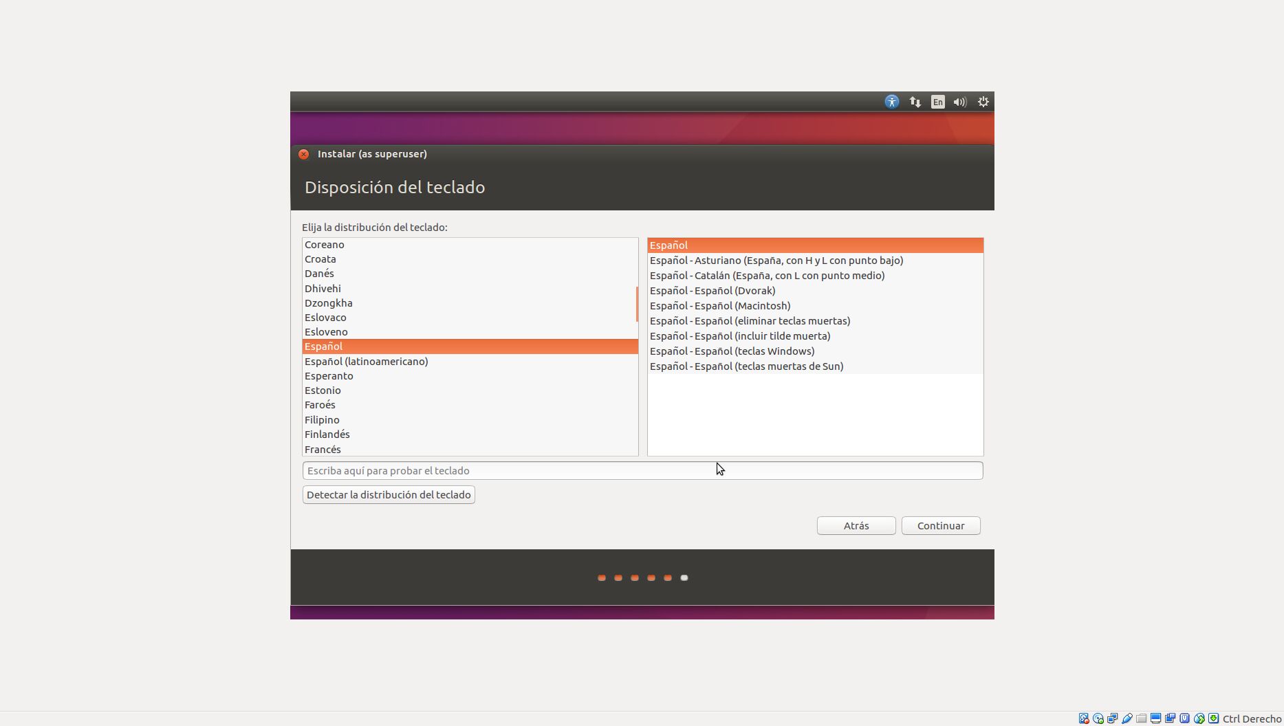 Configurar distribución de teclado en Ubuntu